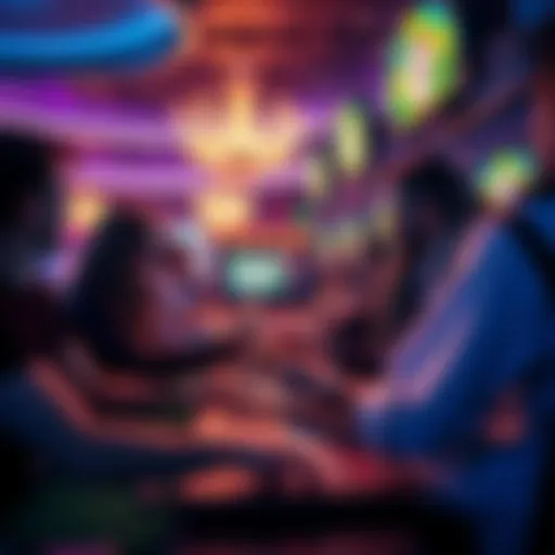 Players at a casino enjoying games with double winnings opportunities, filled with excitement and thrill.