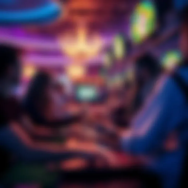 Players at a casino enjoying games with double winnings opportunities, filled with excitement and thrill.