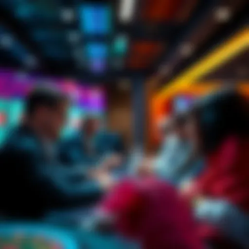 Casino discussion forum A group of people discussing casino experiences in an online forum setting