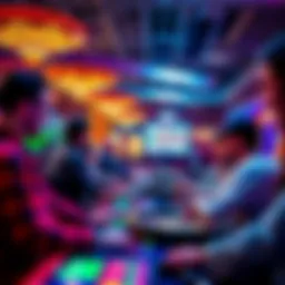 Casino Game Strategies A group of people playing video roulette and video poker in a casino, focusing on maximizing points to reach Diamond level during a promotional event.