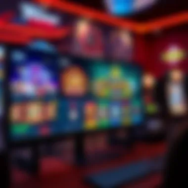 A computer screen displaying various casino games, emphasizing online gaming experience in the USA.