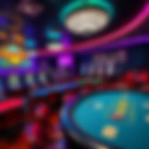 Various casino games displayed in a Sydney casino, featuring tables for Caribbean Stud and Texas Hold'em.