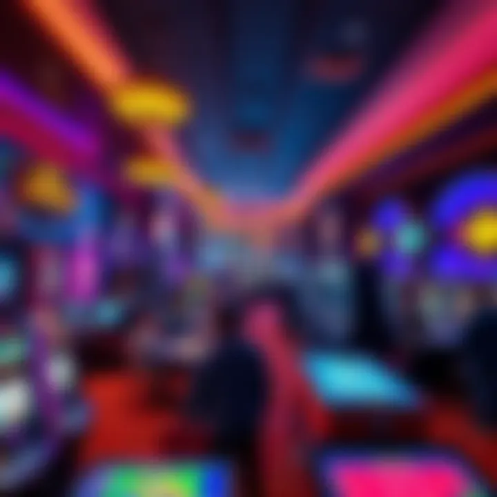 A vibrant casino floor in Vancouver with people playing various games