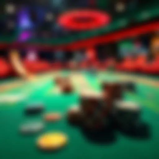 A casino gaming table with chips and cards, highlighting excitement around potential winnings.