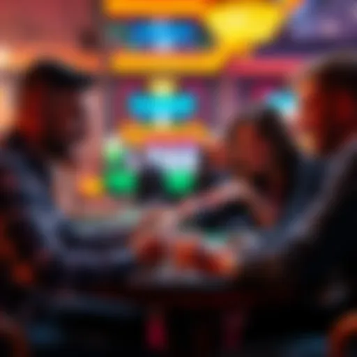 People playing casino games together with a shared money pool