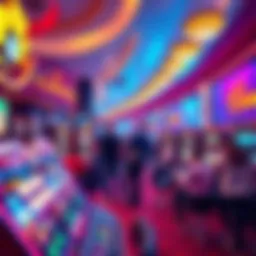 Casino Growth Trends A vibrant casino scene showing people enjoying various games with modern technology and bright lights, symbolizing the booming casino industry.