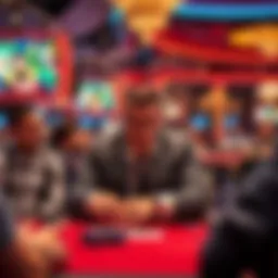 Bluff being moved to another table during a live casino game, with shocked viewers in the background watching on screens.