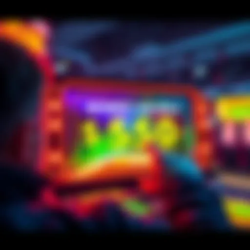 A person looking at a casino screen displaying a money offer