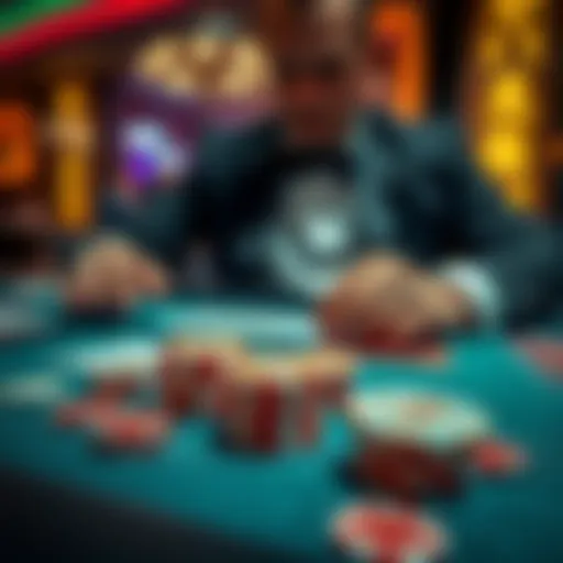 A person playing Blackjack at a casino table while Pai Gow Poker chips are in front of them, showcasing their mixed results from the night.