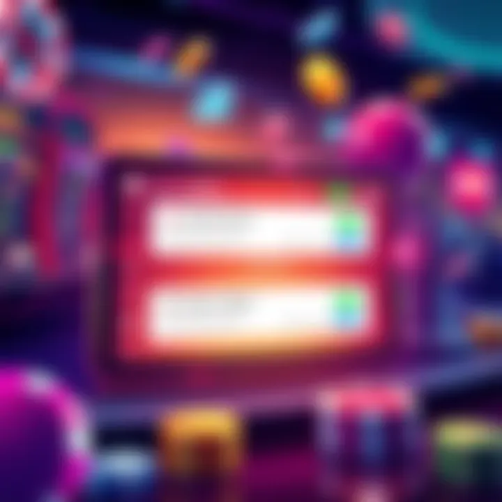 Illustration showing various casino payment options including Checkbook and WalletX on a digital screen