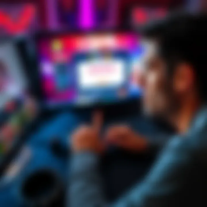 A frustrated person looking at a computer screen, showing an online casino site with a denied payout message.