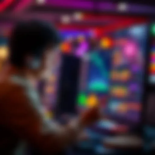 A person looking at a computer screen analyzing casino platform information