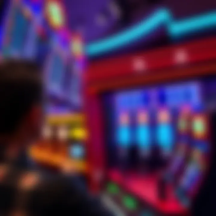 A casino player watching scoreboard displays that show stagnant scores for various players, suggesting something unusual is going on