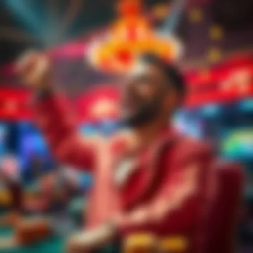 A player celebrating their casino winnings of 800 Euros after a 150 Euro deposit with bonuses