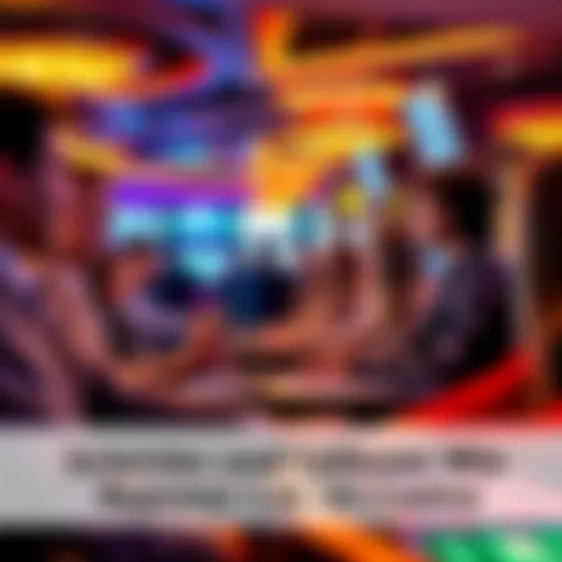 People playing different games in a lively casino environment, using technology to enhance their chances of winning.