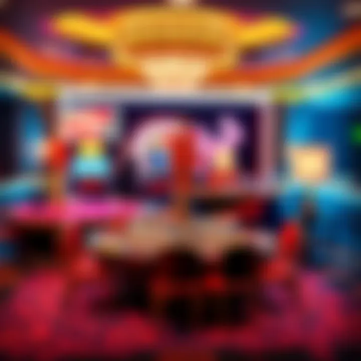 A luxurious setup at a casino showcasing various premium rewards available to guests