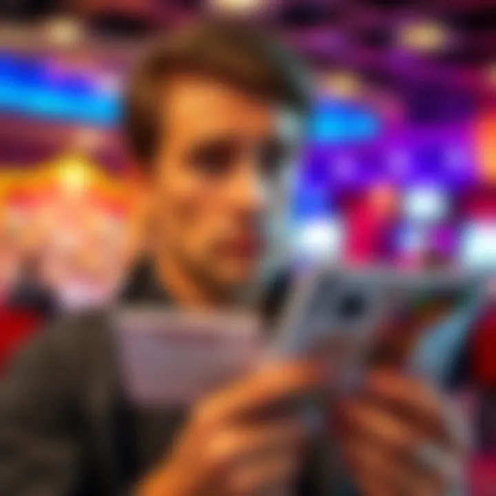 A person looking concerned while holding casino promotional materials