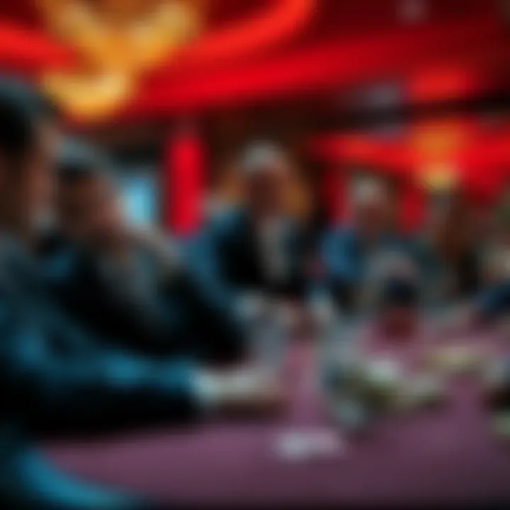 A viewer being asked to leave a casino table while players look on nervously, showing signs of superstition and tension.