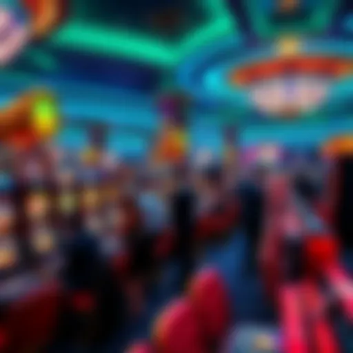 A bustling casino floor at Belagio with people enjoying games and engaging in activities to earn Tier Credits for Gold status.