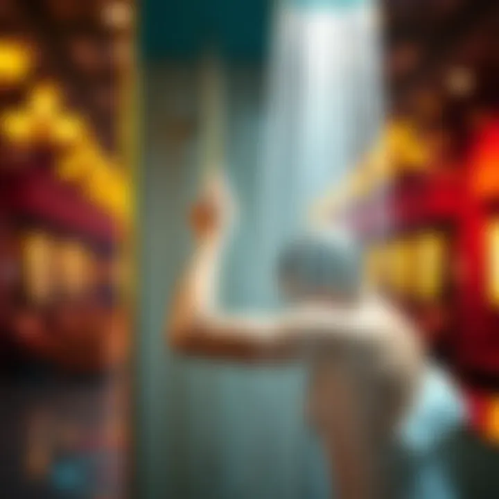 A person taking a shower before going to the casino, emphasizing hygiene and its impact on gaming behavior