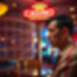 A concerned player looking at a casino sign, expressing frustration about not being able to self-exclude from the casino after losing their ID.