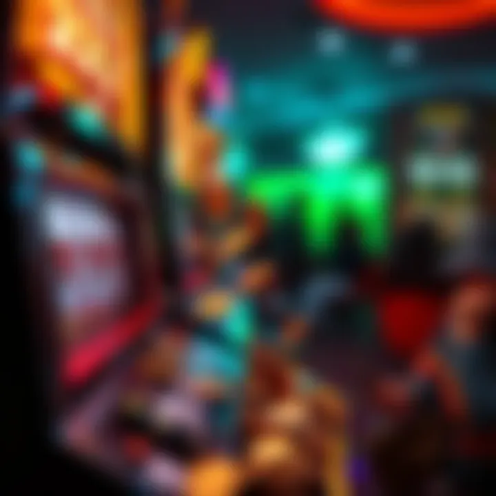 A close-up of a casino slot machine with coins spilling out and a frustrated player watching as their money disappears after a few spins.