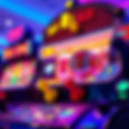 Casino Slot Machine with Free Spins A colorful casino slot machine displaying free spins and vibrant symbols, representing player advantages in gambling.