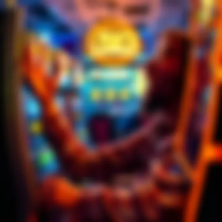 Person celebrating a big win at a casino slot machine, showing excitement and disbelief