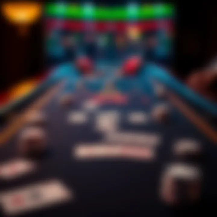 A casino table showing cards being dealt, illustrating a player's first hand in a game.