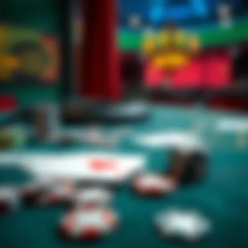 A casino table featuring playing cards and poker chips, symbolizing the impact of new tax laws on gambling profits.