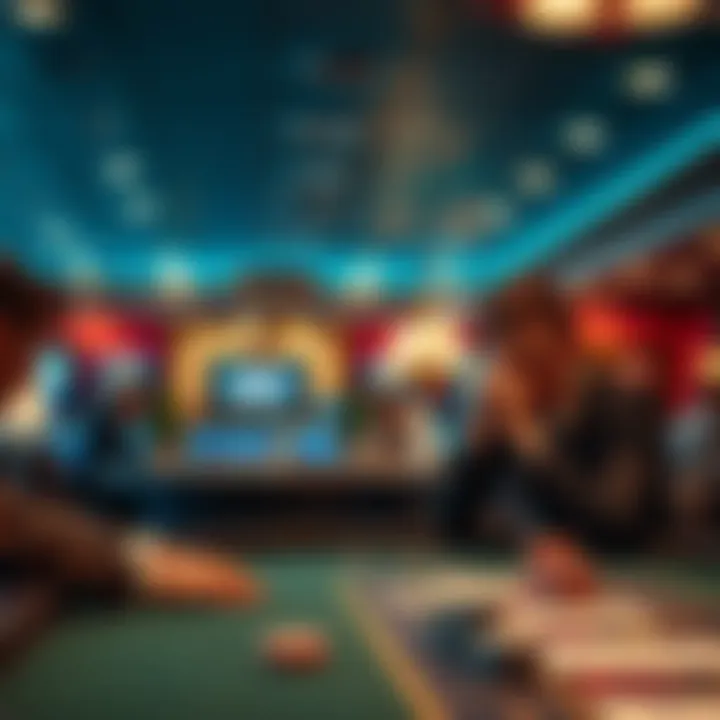 A player looks frustrated at a casino table while staff discuss new betting rules.