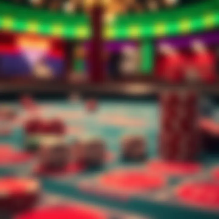 A close-up of a casino table showing dice and betting chips, illustrating the game of Come bets and the 3-Punkt-Molly concept.