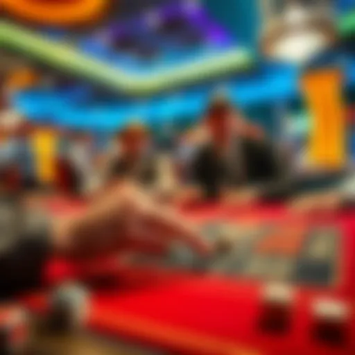 A player at a casino table rolls dice while others watch, showcasing excitement from a game of Craps.