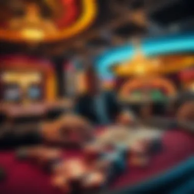 A person making multiple deposits and withdrawals at a casino, with cash and chips visible on the table.