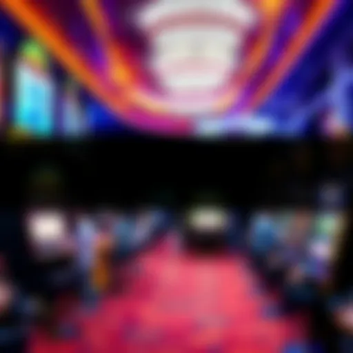 A vibrant casino floor with players at slot machines and tables, showcasing new gaming technologies and innovations.