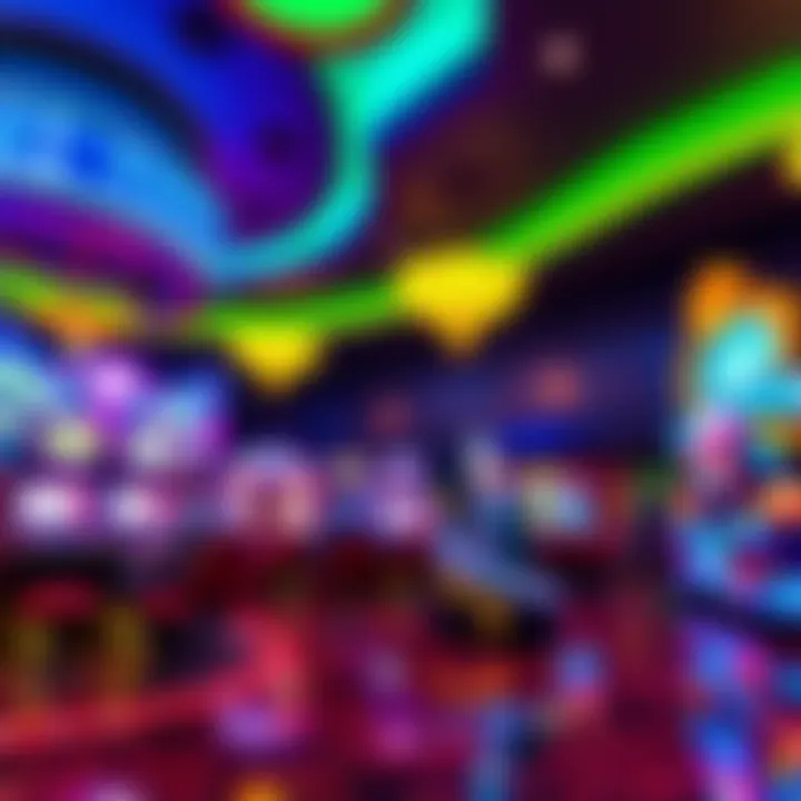 An overview of modern casino technology and gaming trends with vibrant lights and games in a casino setting.