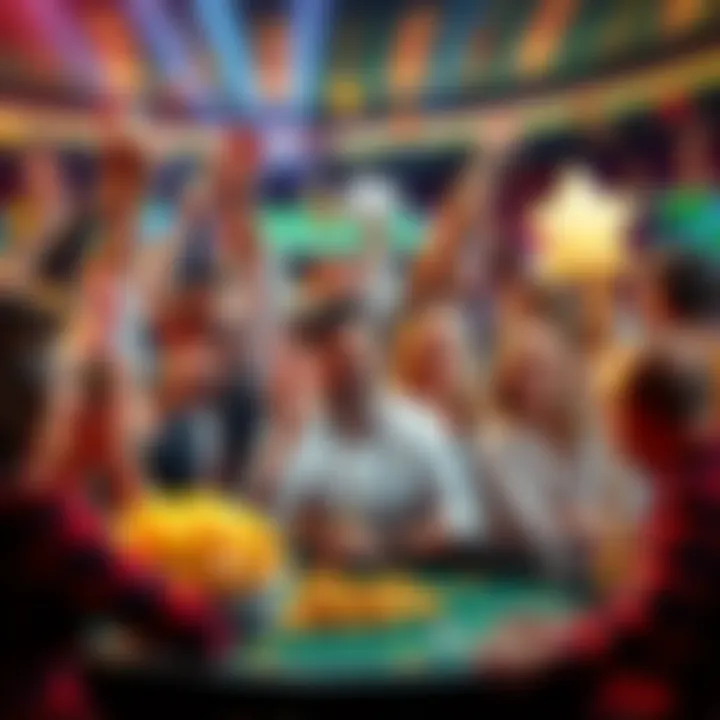 A collage of casino games showing people celebrating wins and expressing disappointment after losses.