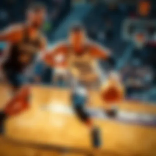 Cason Wallace attempts to steal the ball from Bruce Brown in a close NBA game