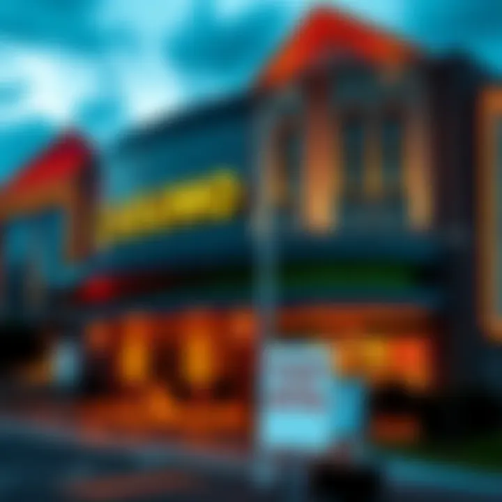 Exterior view of Casumo Ontario Casino with a sign showing concern over possible closure