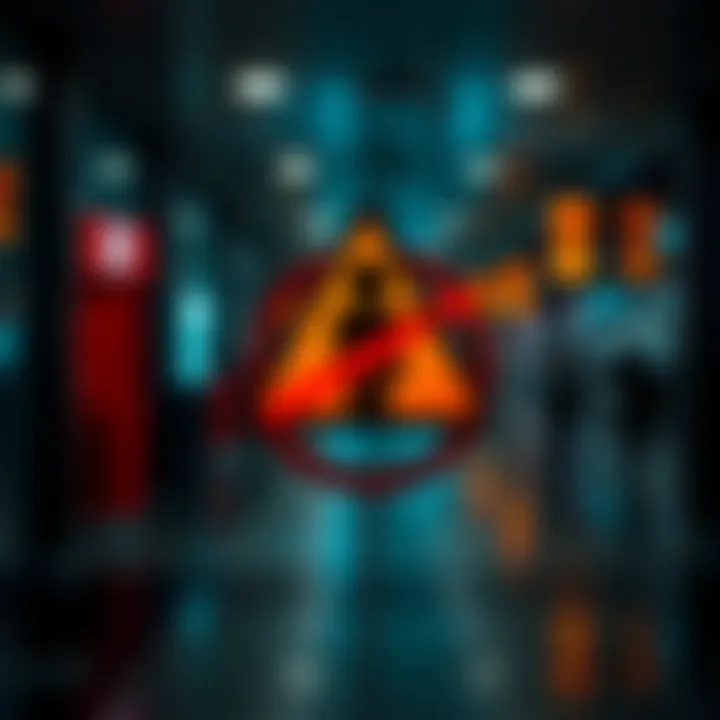 Caution Sign A warning sign indicating that Ok-Research-3740 is not trustworthy, with an image of a blocked figure representing criticism.