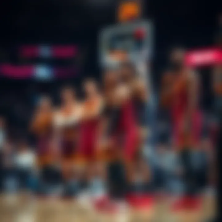 Cleveland Cavaliers players showing signs of frustration on the court after a poor performance in the playoffs.