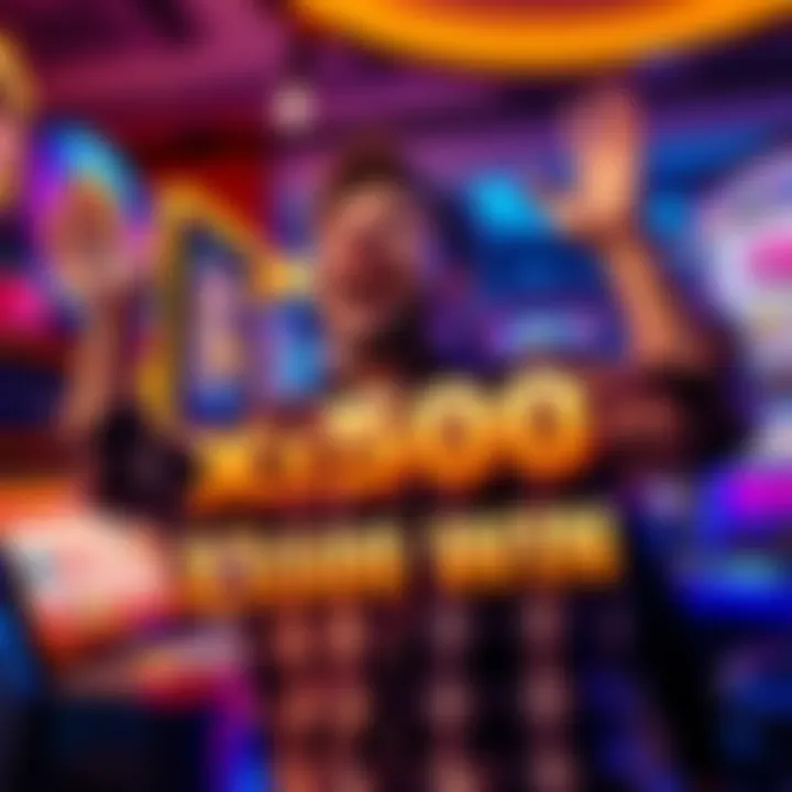 A player with a joyful expression celebrating a surprise x500 win at a slot machine after an impulsive bonus purchase