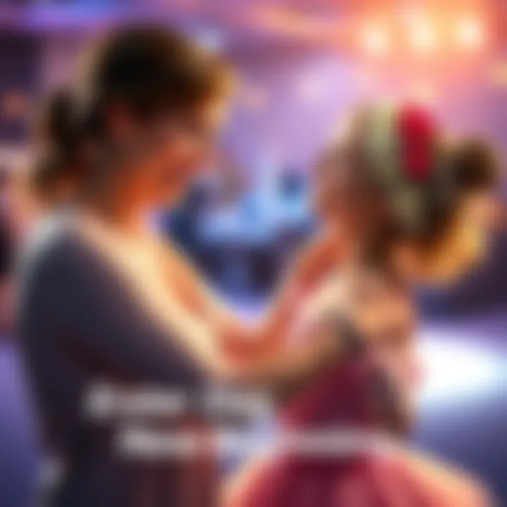 A woman smiles while watching her daughter perform ballet, showing happiness from quitting gambling and using the money for her daughter's show.