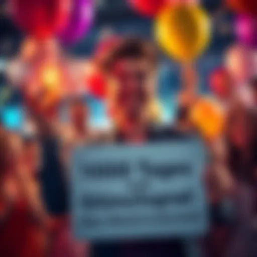 Celebrating 1000 Days of Success A person holding a celebratory sign that reads '1000 Days Without Gambling' with a joyful expression, surrounded by friends and balloons.