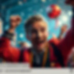 A person celebrating a significant achievement with joy and excitement, showing a mix of emotions on their face.