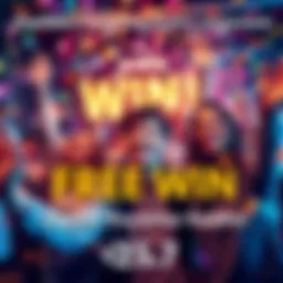 People celebrating a recent free win, holding confetti and smiling.