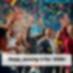 A group of people celebrating a milestone with confetti and smiles, symbolizing success and bonuses.