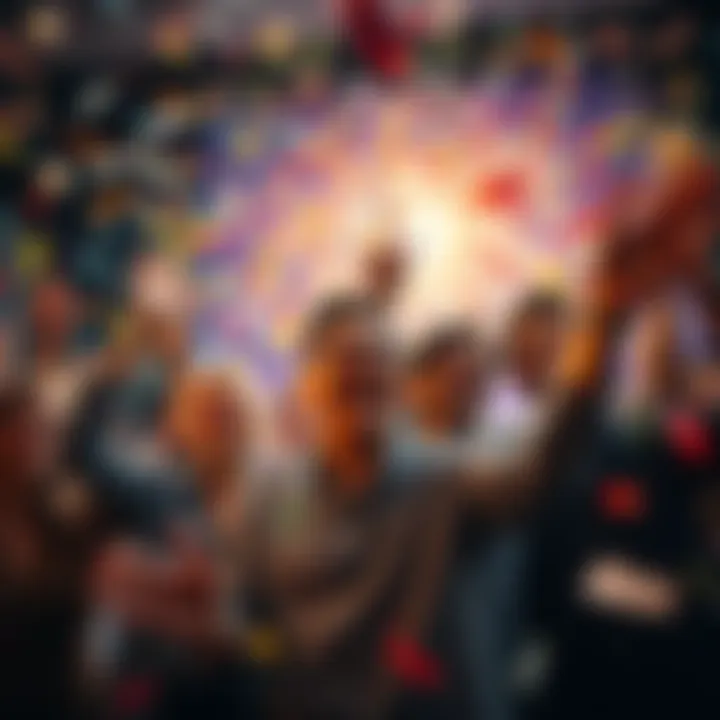 People celebrating with confetti and smiles after a day of surprising gains.