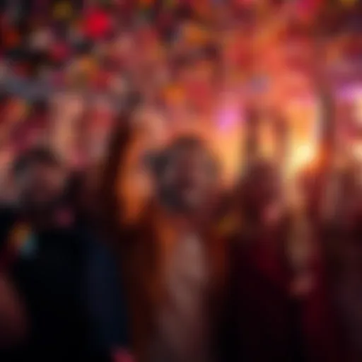 A group of happy people celebrating a victory with confetti and smiles