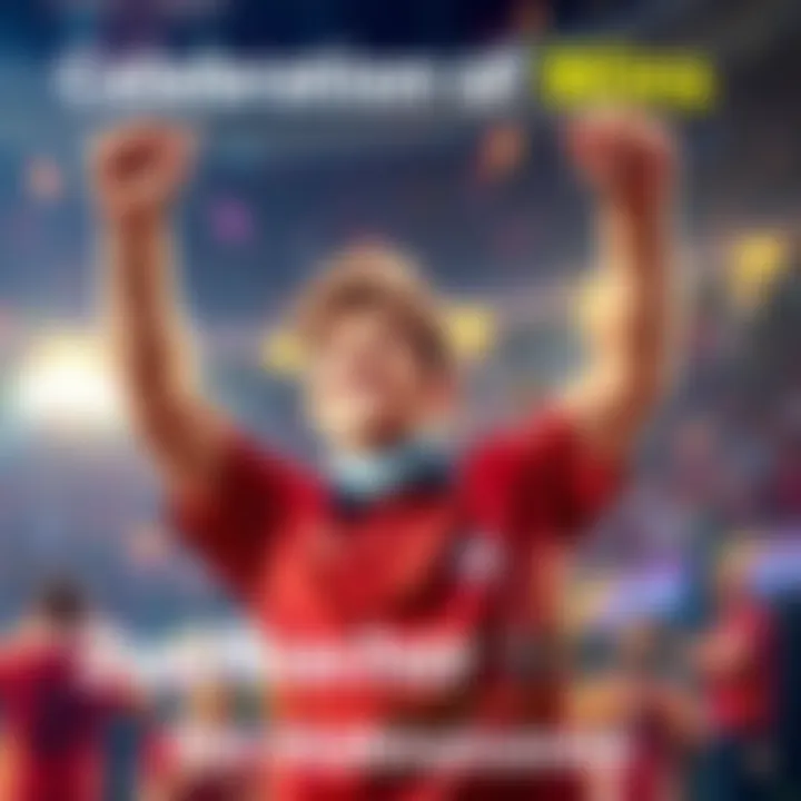 A person celebrating two game wins, one inspired by someone else and the other from their own skill, with a joyful expression and raised hands.